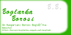 boglarka borosi business card